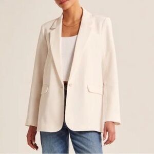 Abercrombie & Fitch Women's Off-White Blazer